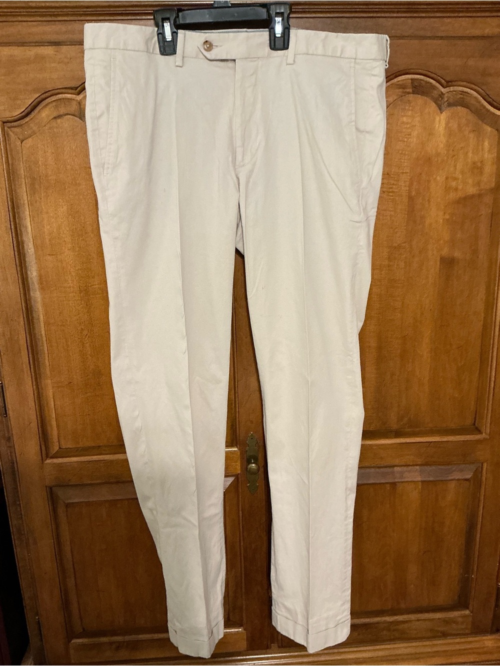 Peter Millar Khaki Cotton & Silk blend Chinos - Light Tan 34x30 good condition